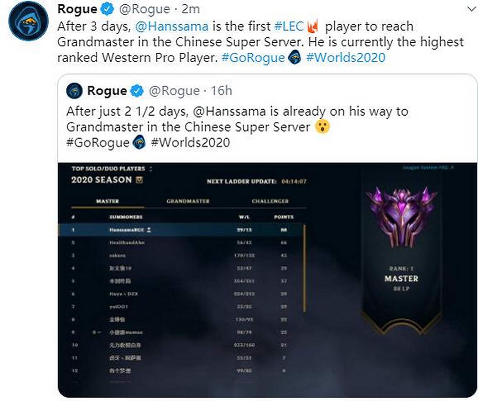 TL力克MAD,Hanssama单局斩获MVP顶尖较量小组赛,技惊四座 TL力克MAD,Hanssama单局斩获MVP顶尖较量小组赛,技惊四座